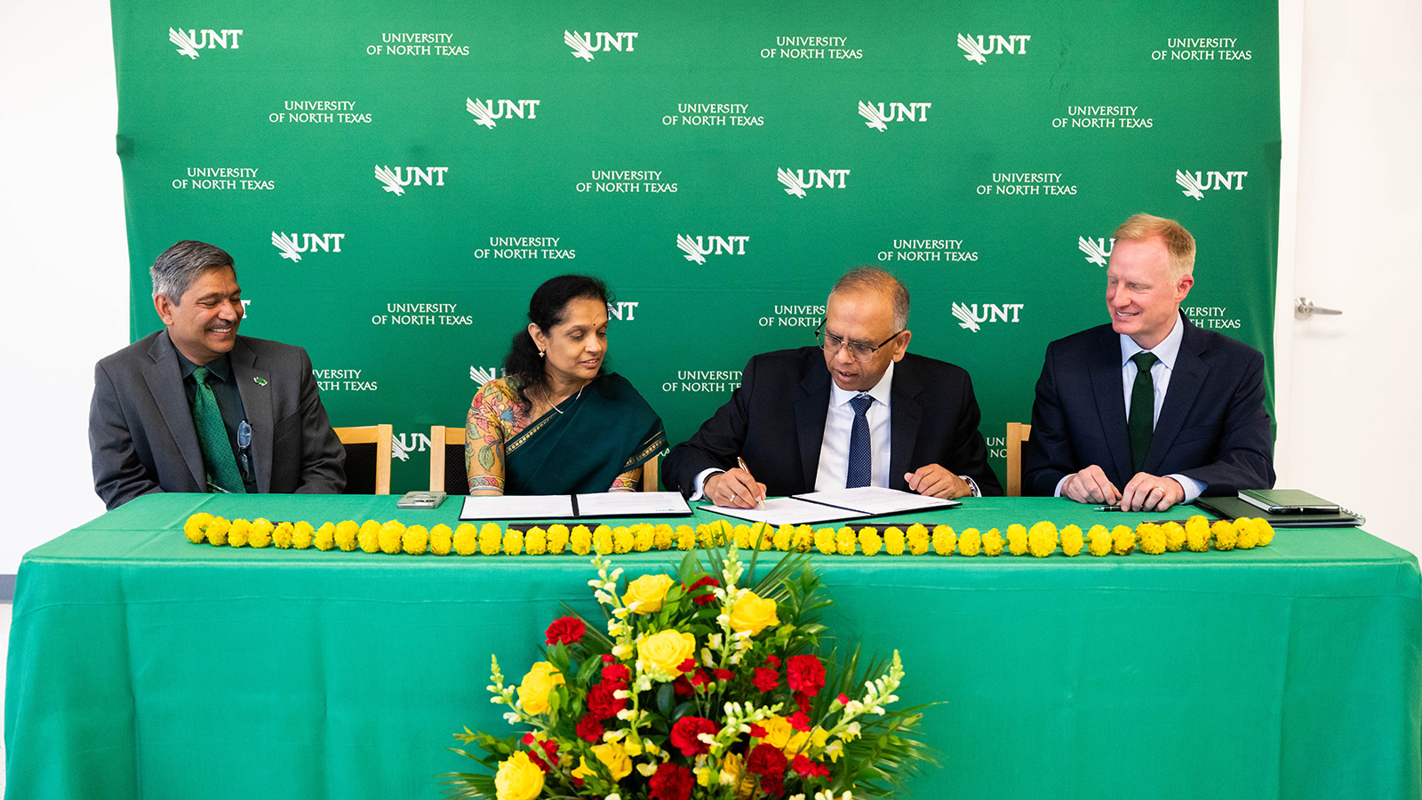 The Anuradha and Vikas Sinha Department of Data Science signing ceremony