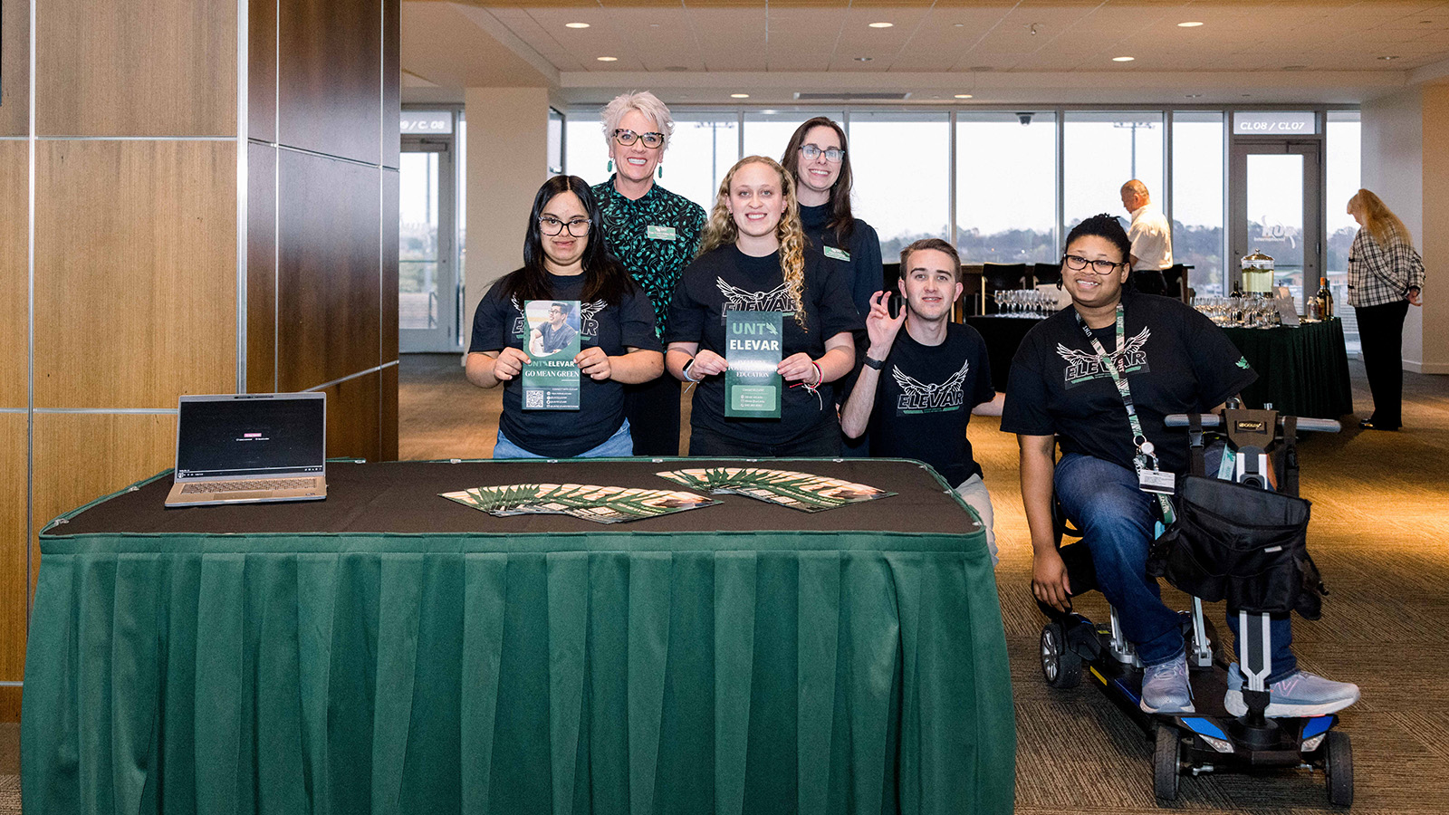 UNT students with their ELEVAR presentation at the Diamond Eagles Project Reveal