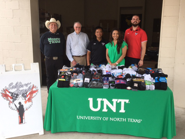 UNT’s Department of Mathematics and Student Veteran Services were the top two on-campus contributors for the Warm Feet for Warriors Project sock drive.