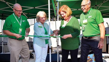 Ribbon Cutting for the UNT Diamond Eagles Family Patio