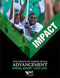 UNT Division of University Advancement Annual Report FY21 cover